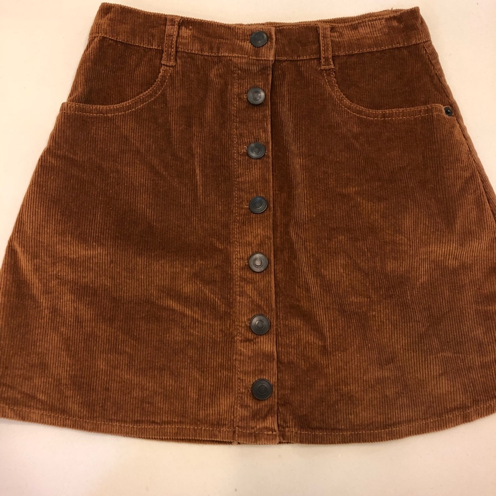 Brandy Melville corduroy button up skirt